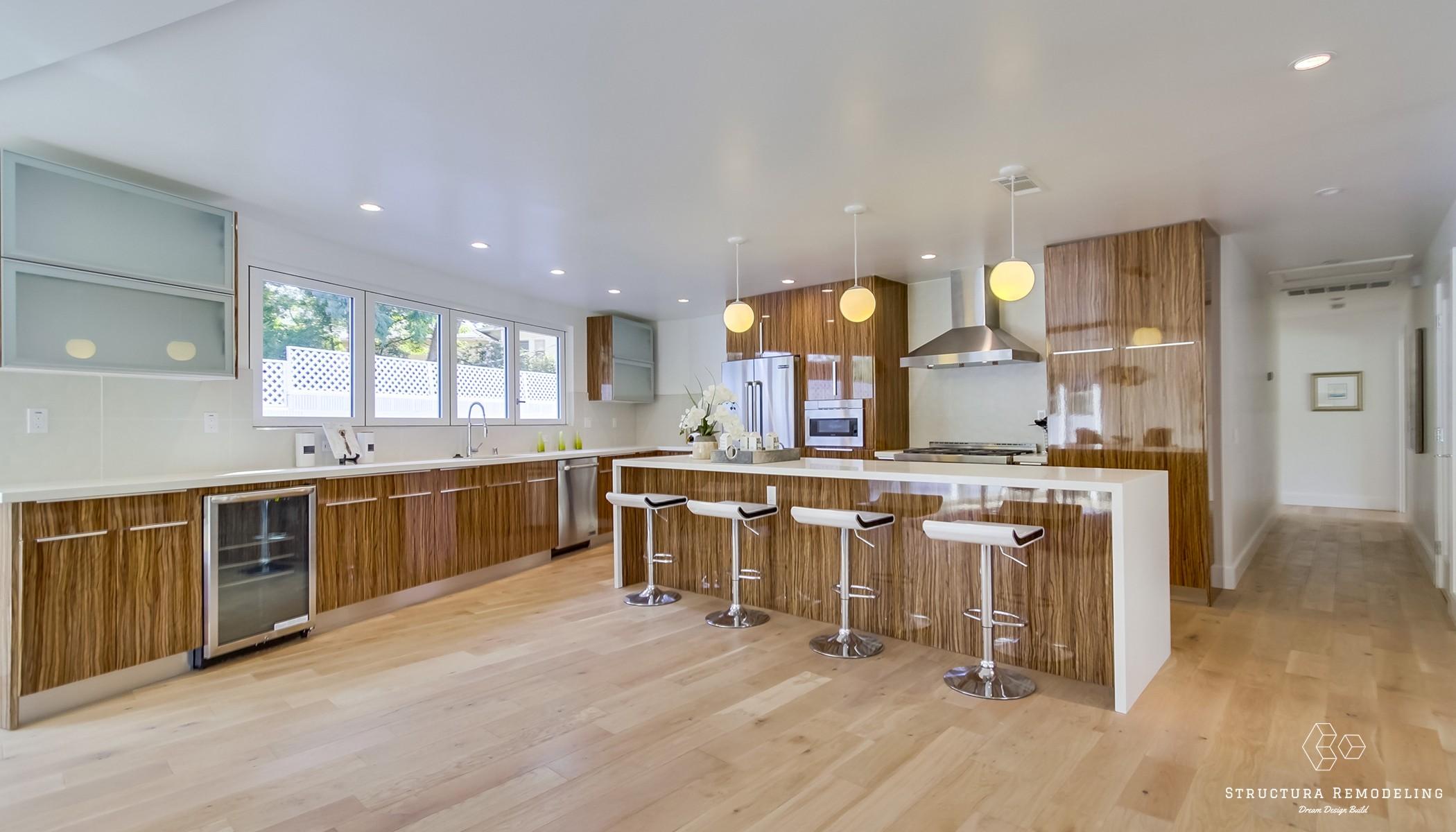 Teak kitchen island idea 